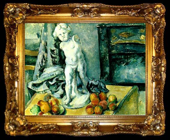 framed  Paul Cezanne stilleben med statyett, ta009-2